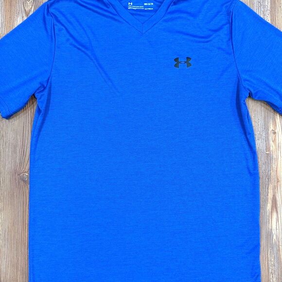 Under Armour Men's Medium Blue Tech 2.0 V-Neck Athletic T-Shirt Size Medium - Picture 2 of 5